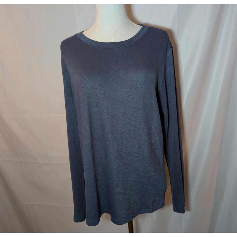 Banana Republic Long Sleeve Shirt Shimmer Blue Color Women's Large Closet Staple
